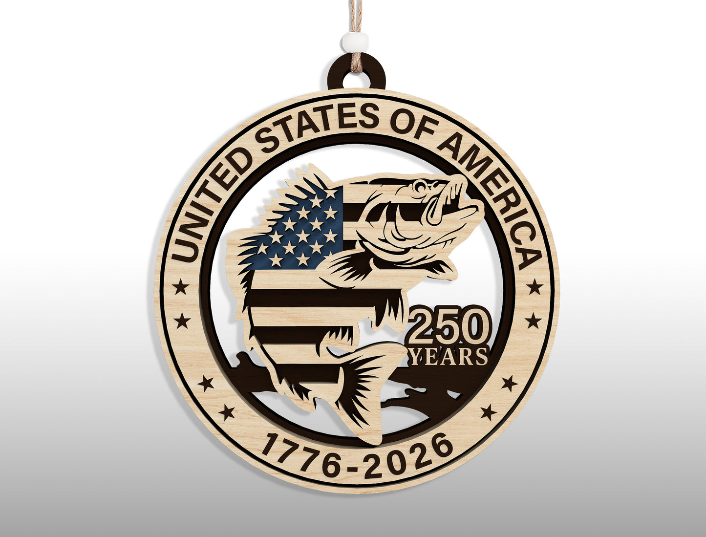 250 Years of America Ornament SVG Bundle for Glowforge