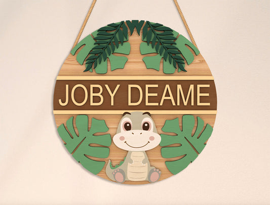 Personalized Jungle Animal Name Sign SVG Bundle for Glowforge and xTool