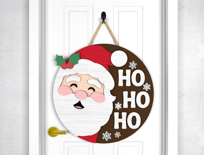 Christmas Door Hanger SVG Bundle 9 Gnome Santa Laser Cut Des 10