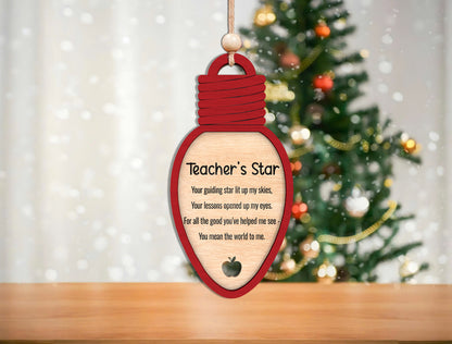 Teacher Appreciation Ornament SVG Bundle for Glowforge and LightBurn
