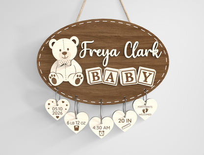 Baby Nursery Name Sign SVG File for Glowforge and xTool