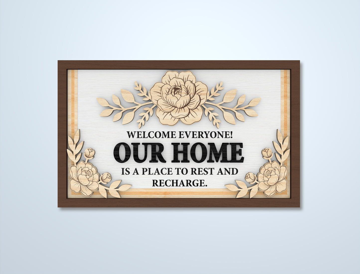Home Sign SVG Bundle Laser Cut File for LightBurn and Glowforge
