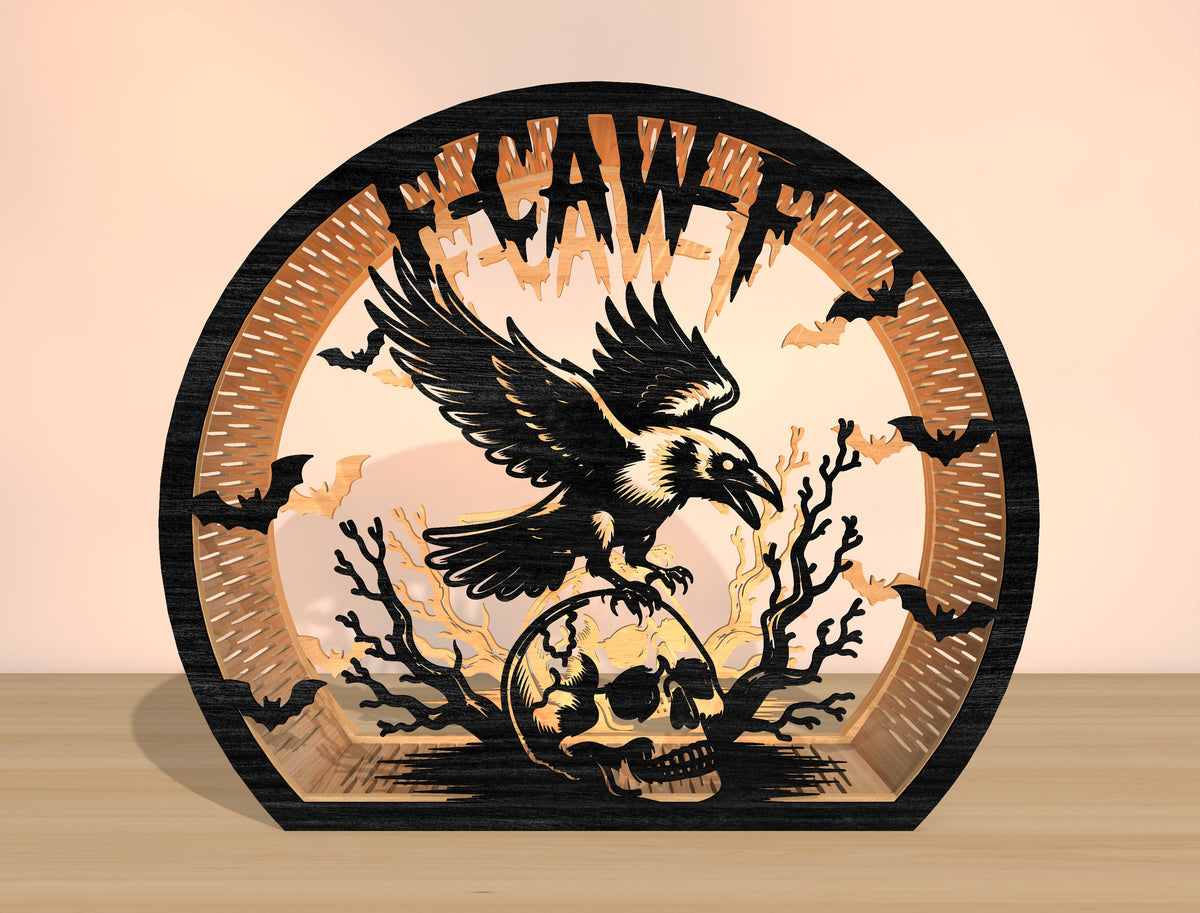 F-CAW-F Funny Raven & Rooster Halloween Lantern SVG Bundle 10