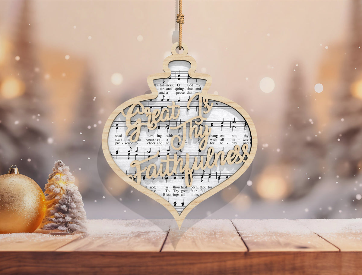 Christmas Hymn Ornament SVG Bundle Sheet Music Designs 10