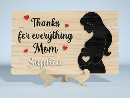 Mother's Day Wooden Sign SVG Bundle Laser Cut File for Glowforge and xTool