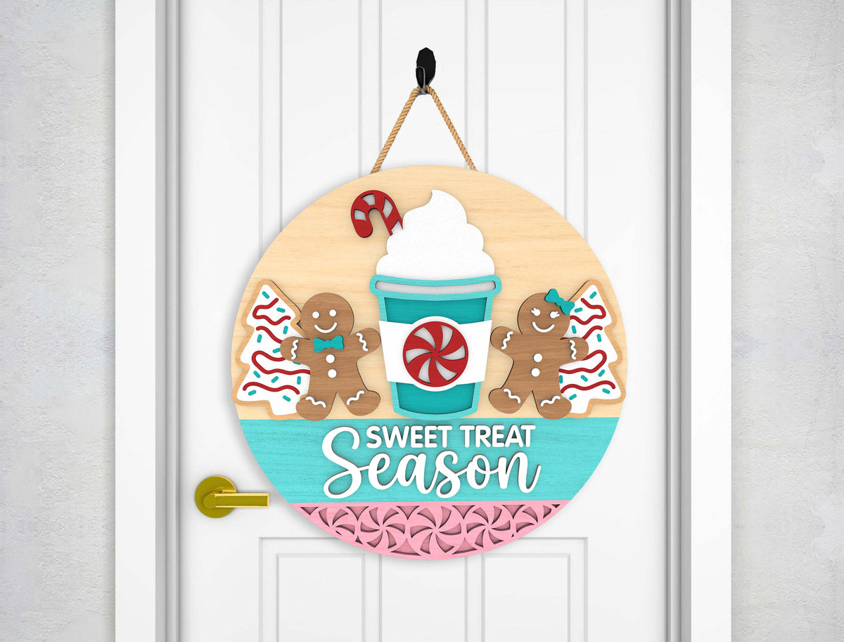 Christmas Door Hanger SVG Bundle Santa Reindeer Designs 10