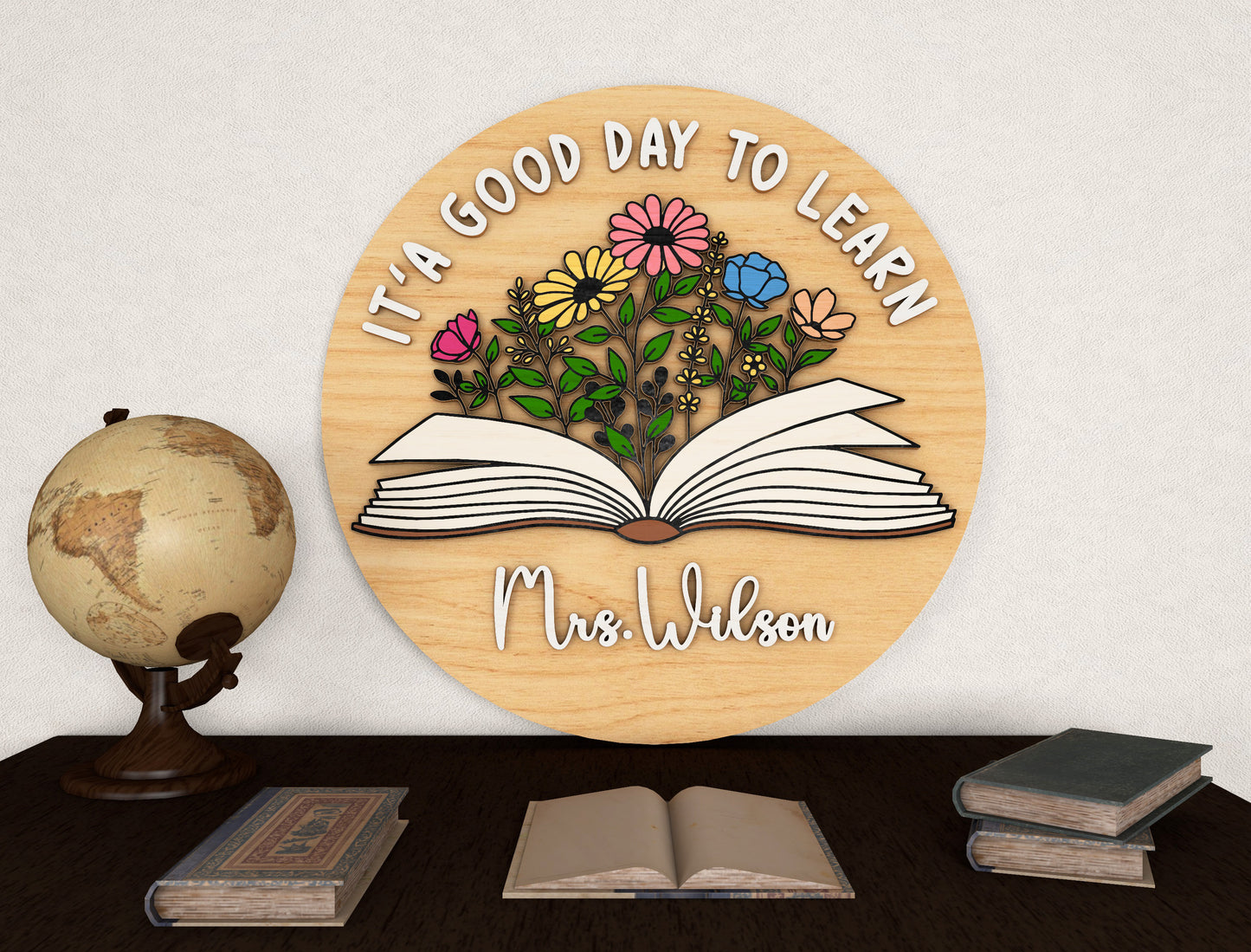 Classroom Round Sign SVG Bundle for Glowforge and LightBurn