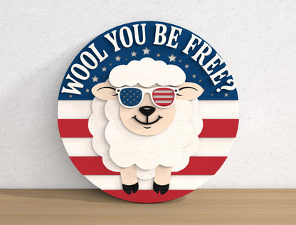 Patriotic Animal Door Hanger SVG Bundle for Glowforge