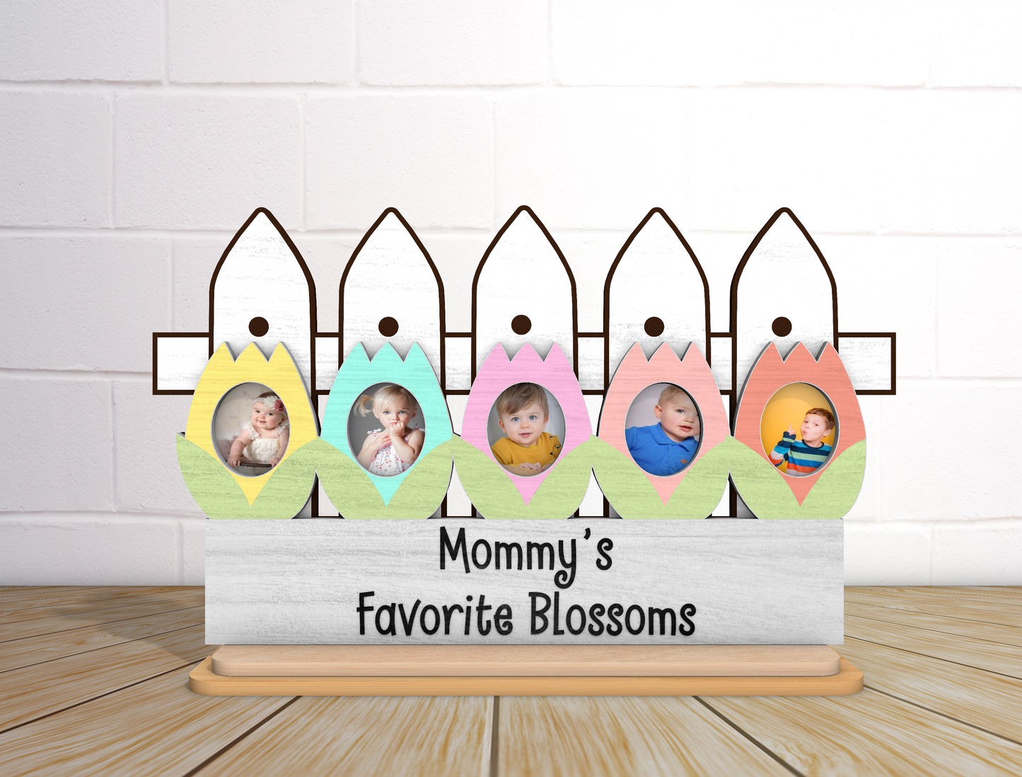 Mom Flower Photo Frame SVG Mommy's Blossoms for Glowforge and xTool