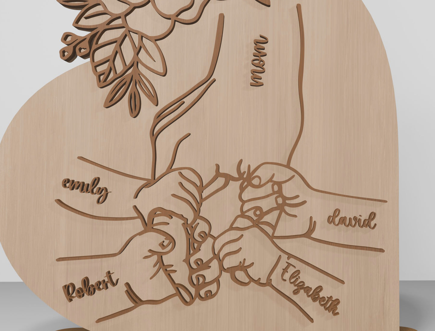 Engraved Mother Line Art Plaque SVG for Glowforge and xTool