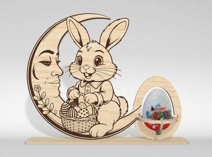 11 Easter Kinder Egg Holder Bundle SVG Laser Cut for LightBurn and Glowforge
