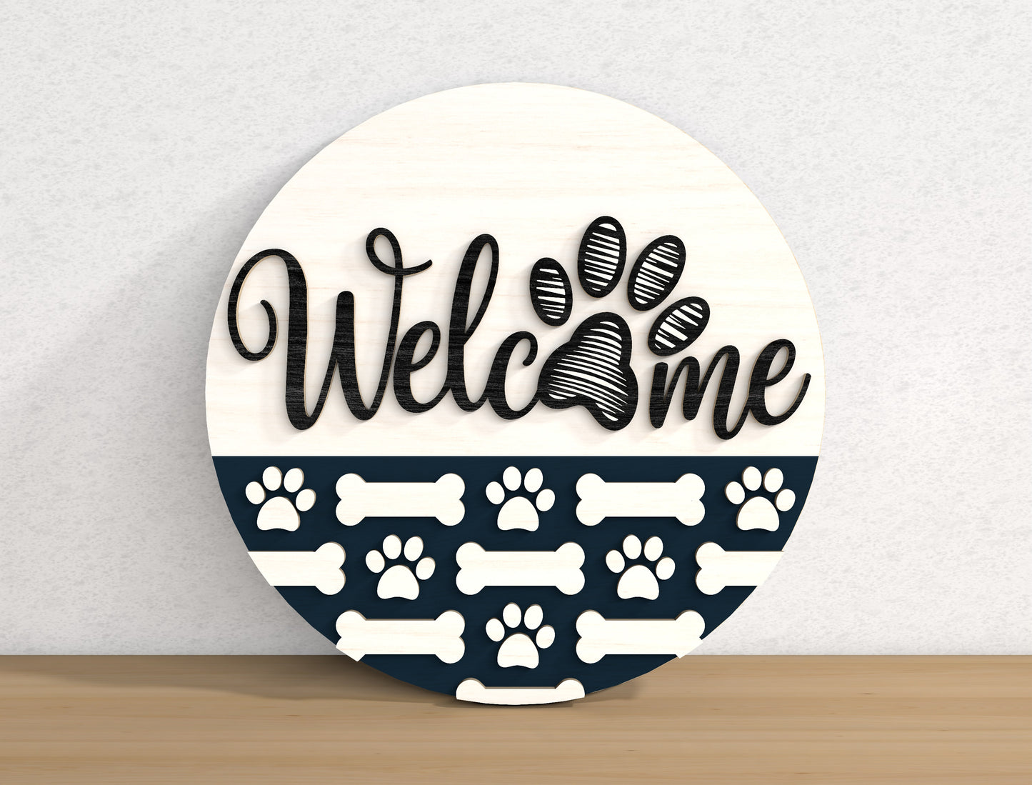Dog Lover Welcome Door Sign SVG Bundle for xTool and Glowforge