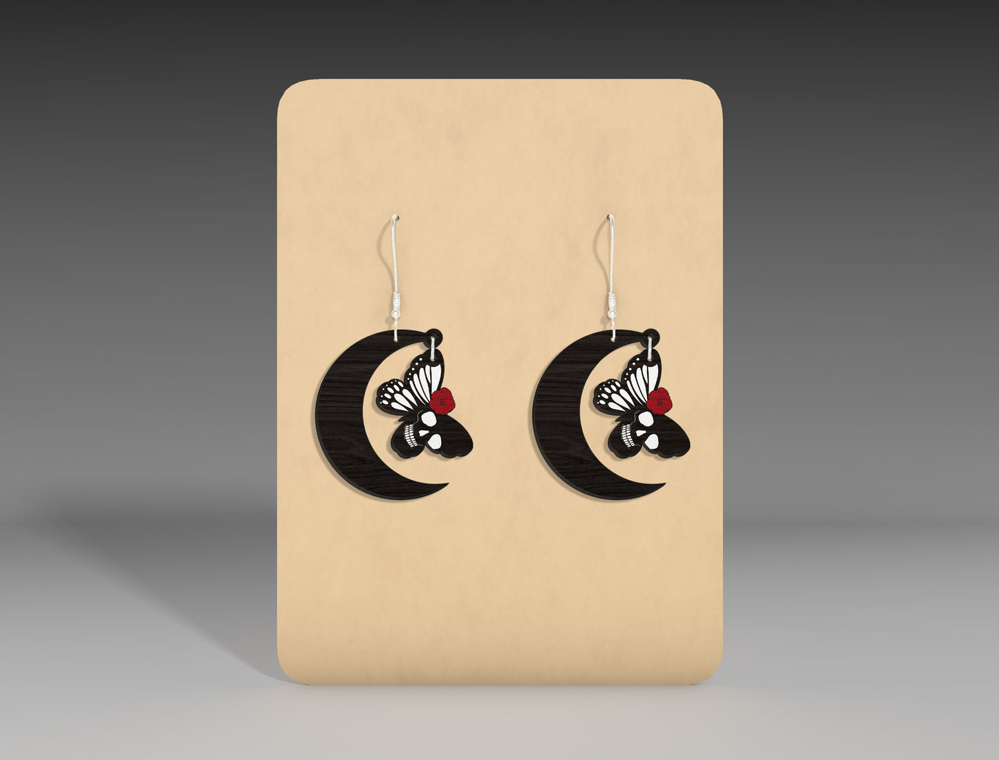 Halloween Moon Earrings SVG Bundle 12 Designs for Glowforge LightBurn xTool