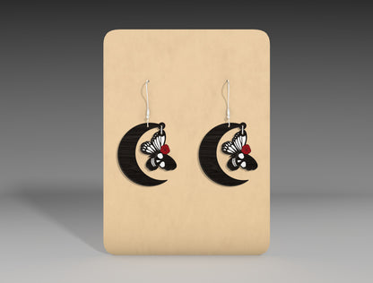 Halloween Moon Earrings SVG Bundle 12 Designs for Glowforge LightBurn xTool