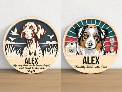 Dog Memorial Sign SVG Bundle for Glowforge, LightBurn, or xTool