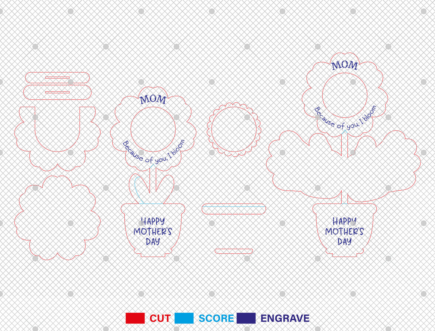 Flower Picture Frame SVG Bundle 16 Designs for LightBurn and xTool