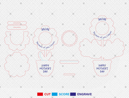 Flower Picture Frame SVG Bundle 16 Designs for LightBurn and xTool