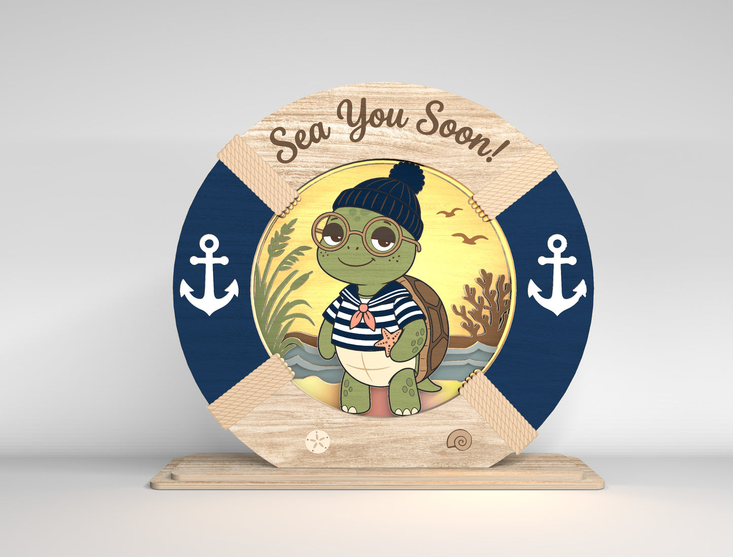 Nautical Animal Lamp SVG Bundle Laser Cut Decorative Light Files