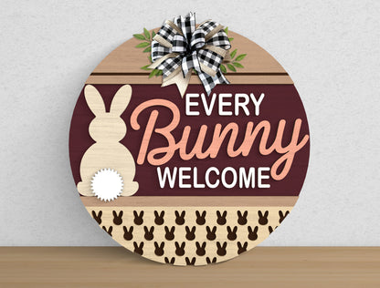 Easter Bunny Welcome Sign SVG 9 Designs Laser Cut for Glowforge and xTool