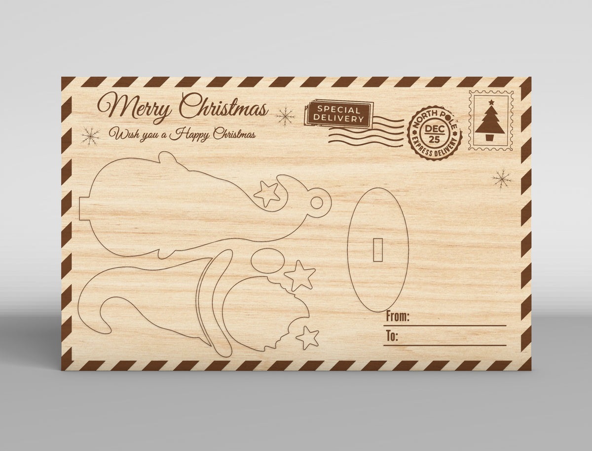 Christmas Gift Card Holder SVG Bundle 16 Laser Cut Designs