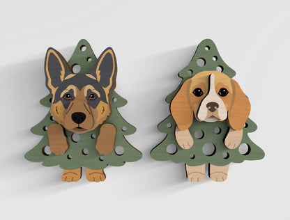 3D Layered Dog Tree Magnet SVG Bundle 21 Designs 11