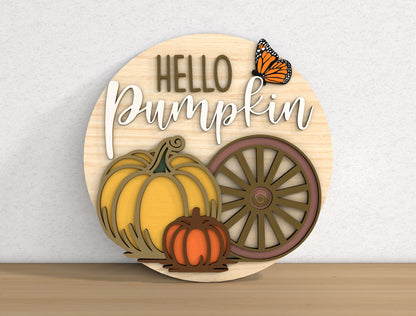 Fall Round Signs SVG Bundle for Glowforge xTool LightBurn 9 Designs