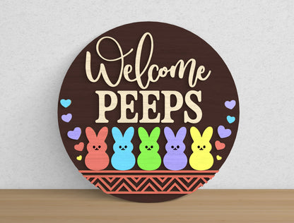 Easter Welcome Sign Bundle SVG 9 Designs Laser Cut for Glowforge and xTool
