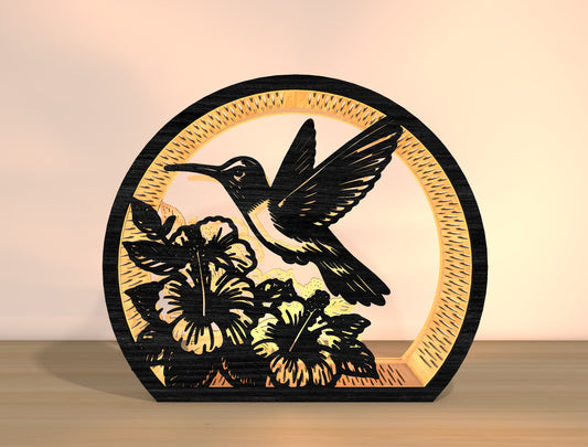Hummingbird Lantern SVG Bundle for Glowforge xTool Laser Cut File