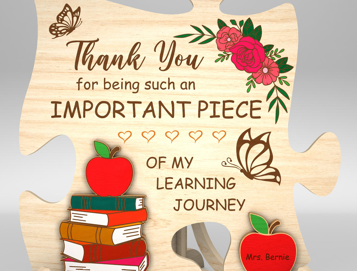 Teacher Appreciation Gift Sign SVG Bundle for Glowforge and xTool