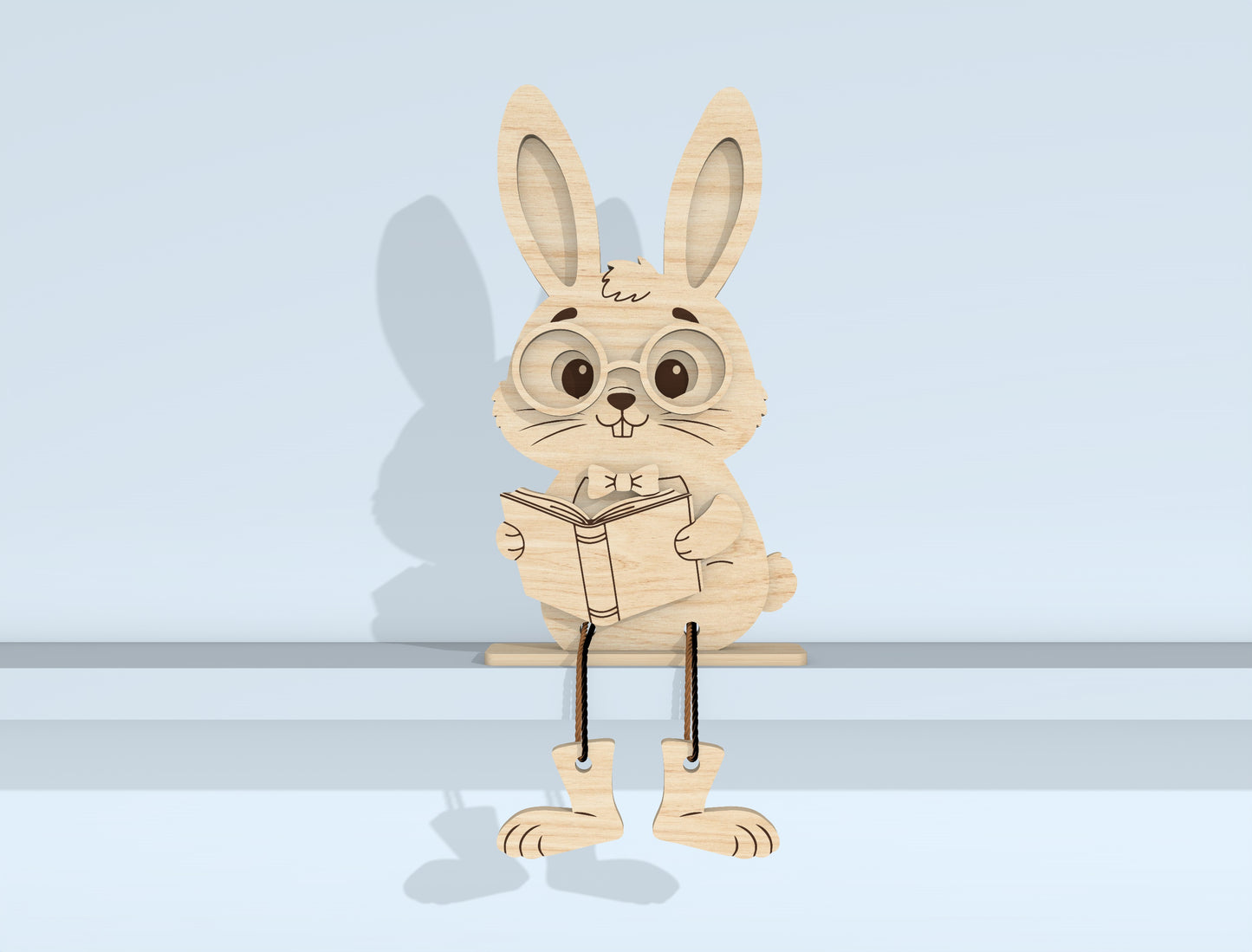 Easter Bunny Shelf Sitters SVG Bundle for LightBurn and Glowforge