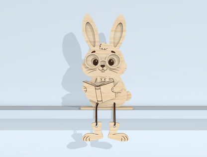 Easter Bunny Shelf Sitters SVG Bundle for LightBurn and Glowforge