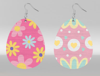 Cute Easter Bunny Egg Earrings SVG Bundle 16 Designs for LightBurn and xTool