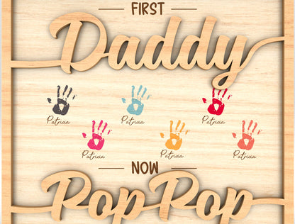 Dad Handprint Keepsake Sign SVG Laser Cut File for xTool and LightBurn