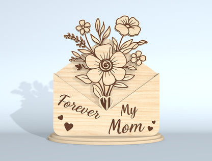 Floral Envelope Stand Sign SVG Bundle for Glowforge and xTool