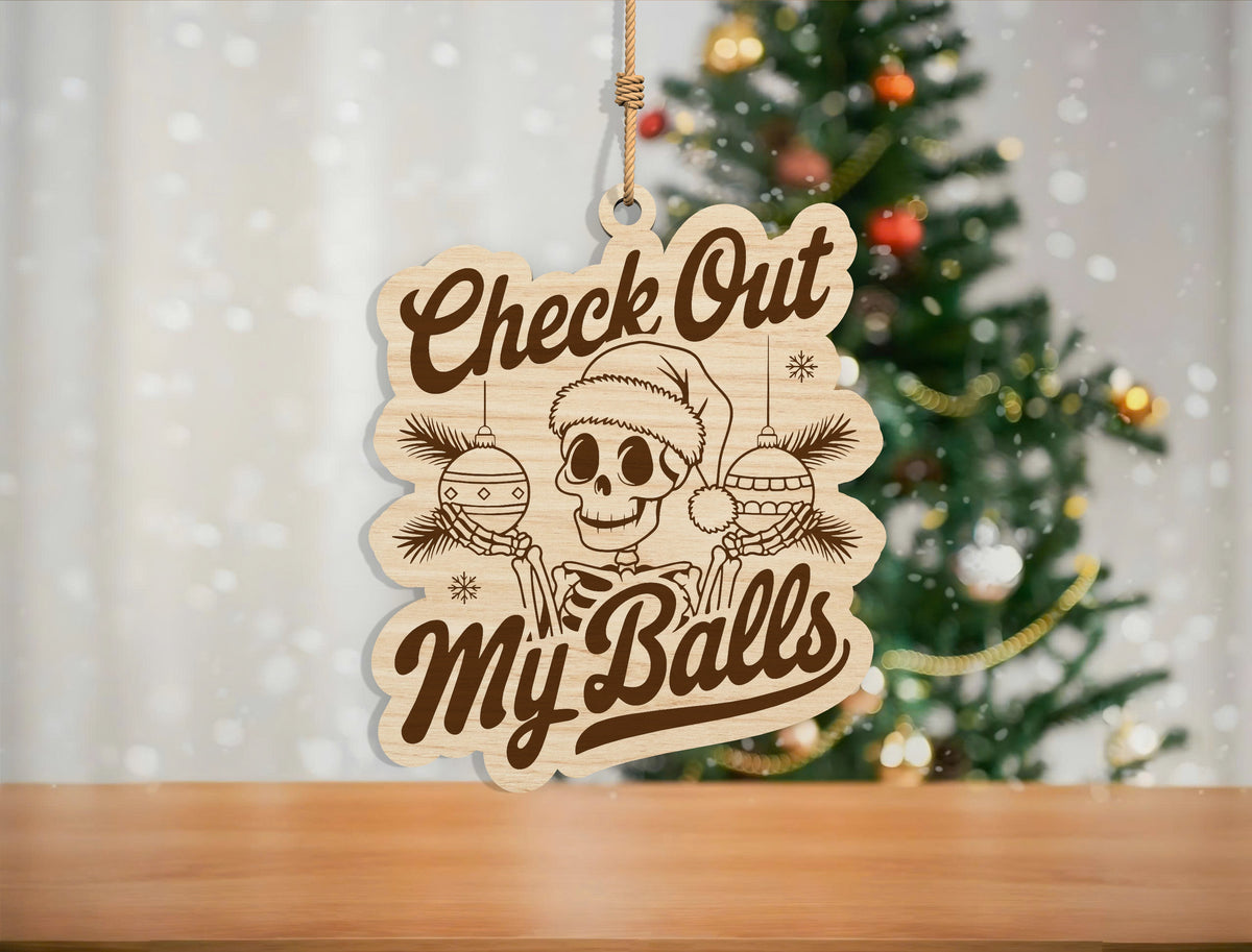 Funny Skeleton Christmas Ornament SVG Bundle Laser Cut Desig 10