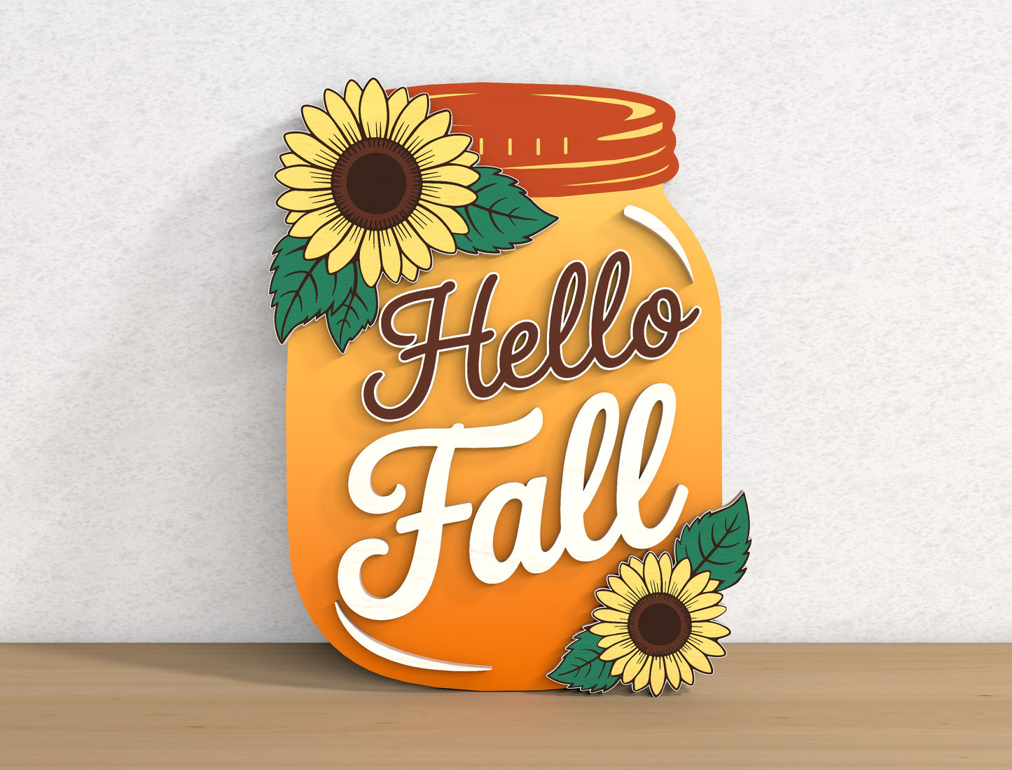 Mason Jar Hello Summer SVG Bundle with 13 Seasonal Door Hangers