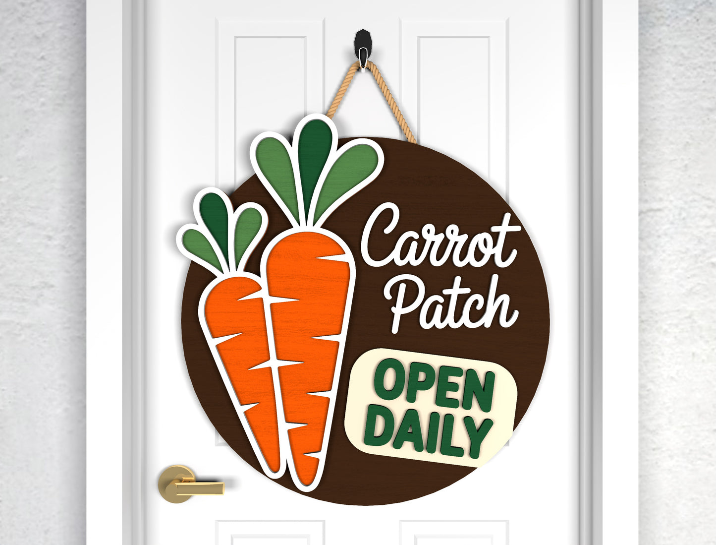 Easter Door Sign Bundle SVG Carrot Bunny Farm 9 Designs for Glowforge and xTool