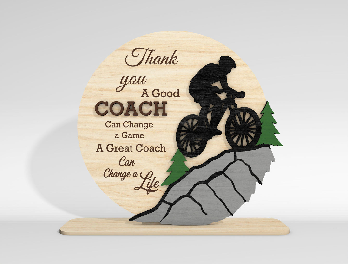 Thank You Coach Sign SVG Bundle for Glowforge and LightBurn