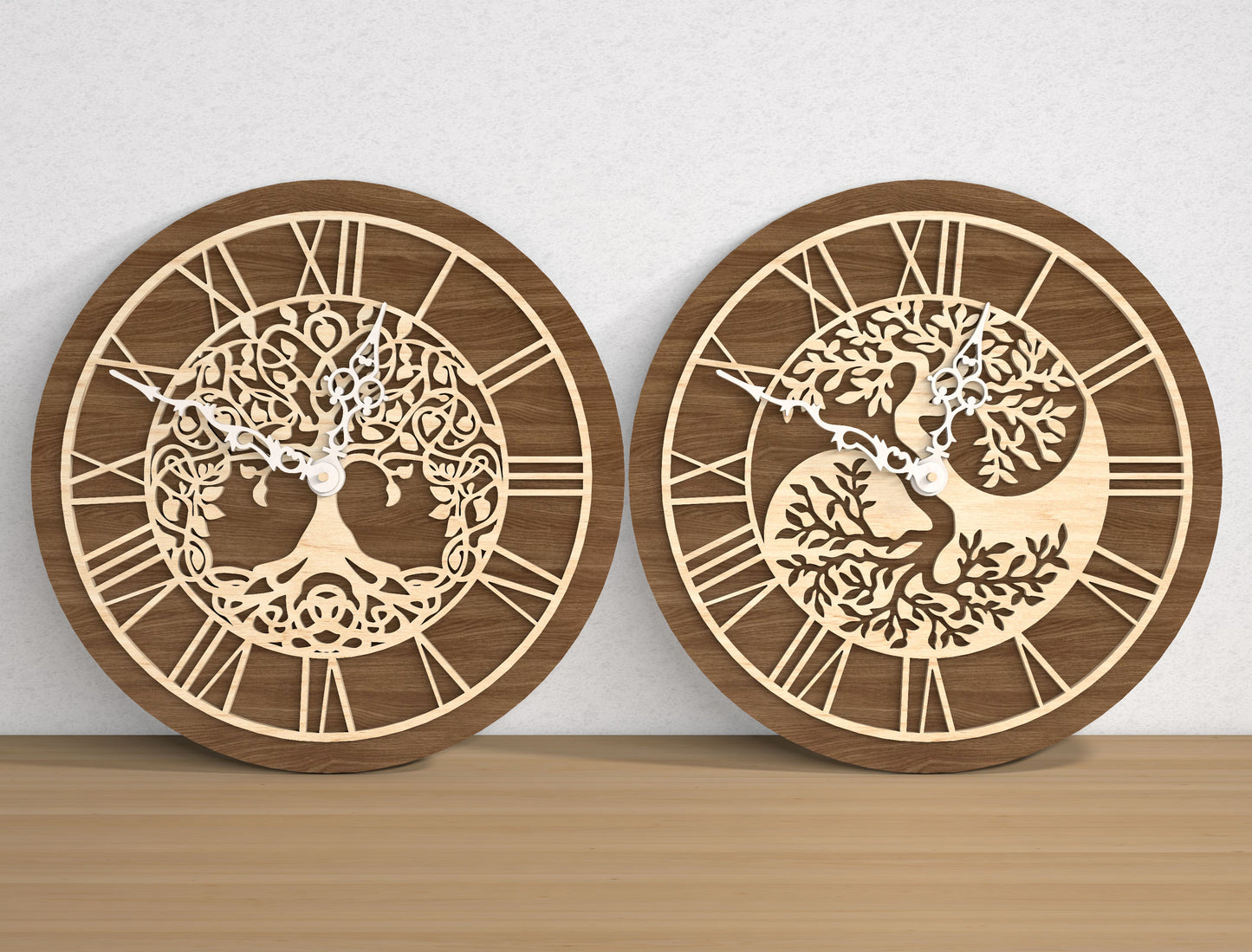 Tree of Life Wall Clock SVG Bundle for Glowforge and LightBurn