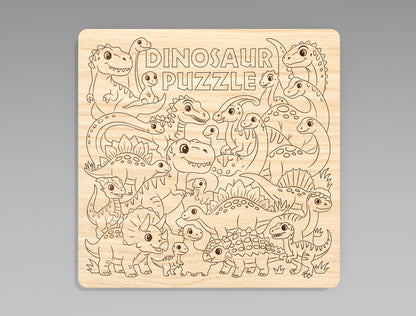 Animal Puzzle Board SVG Bundle for Glowforge xTool LightBurn Kids Educational Puzzle