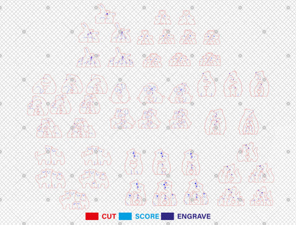 Personalized Animal Family Puzzle SVG for Glowforge and xTool