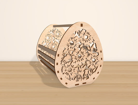 Easter Egg Basket Holder SVG Bundle Wooden Candy for Glowforge and xTool