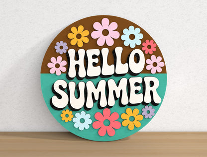 Summer Door Hanger SVG Bundle with Hey Silly Goose Sign Designs