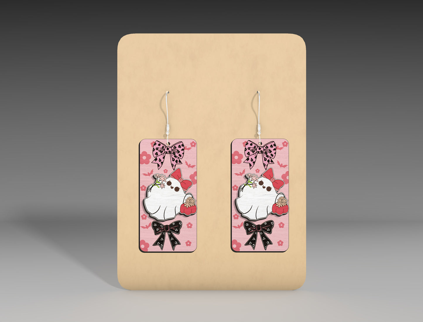 Halloween Rectangle Earrings SVG Bundle 10 Designs for Glowforge xTool