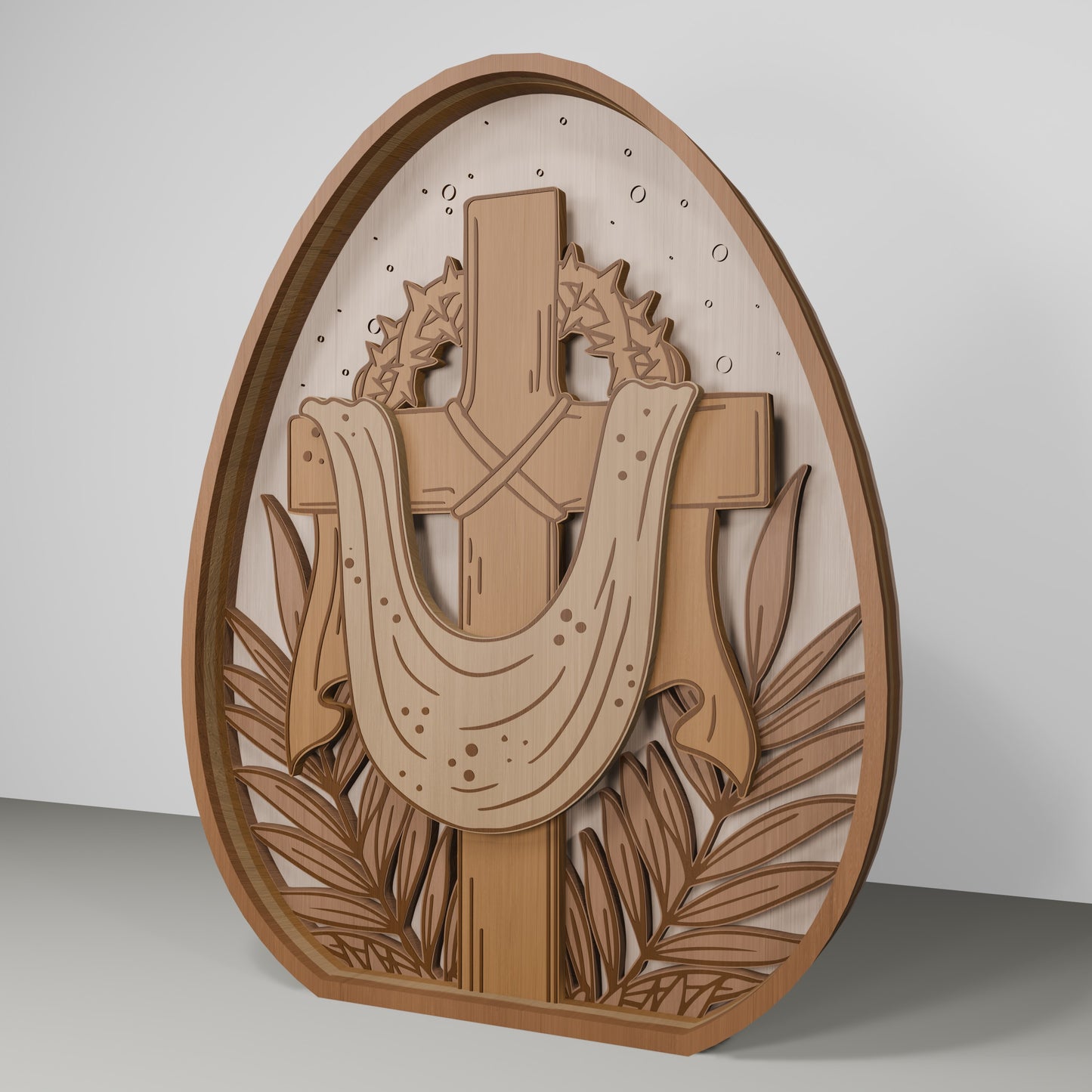 Christian Easter Jesus Cross Tabletop Scene Set SVG for LightBurn and xTool