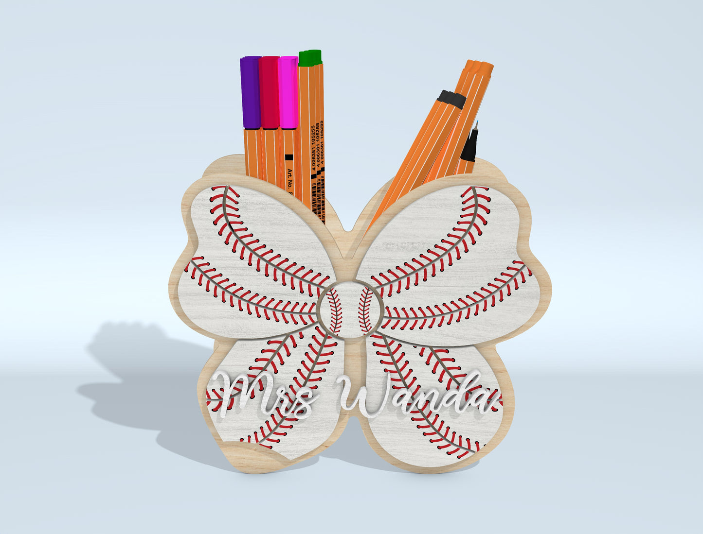 Personalized Butterfly Pen Holder SVG Bundle for Glowforge and xTool