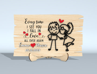 My Wife I Can’t Live Without You Laser Cut File | Couple Love Puzzle SVG | Romantic Wooden Sign Design | Glowforge, xTool, LightBurn, etc.