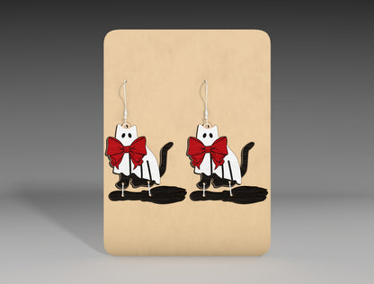 Halloween Ghost Bow Earrings SVG Bundle 11 Designs for xTool Glowforge LightBurn