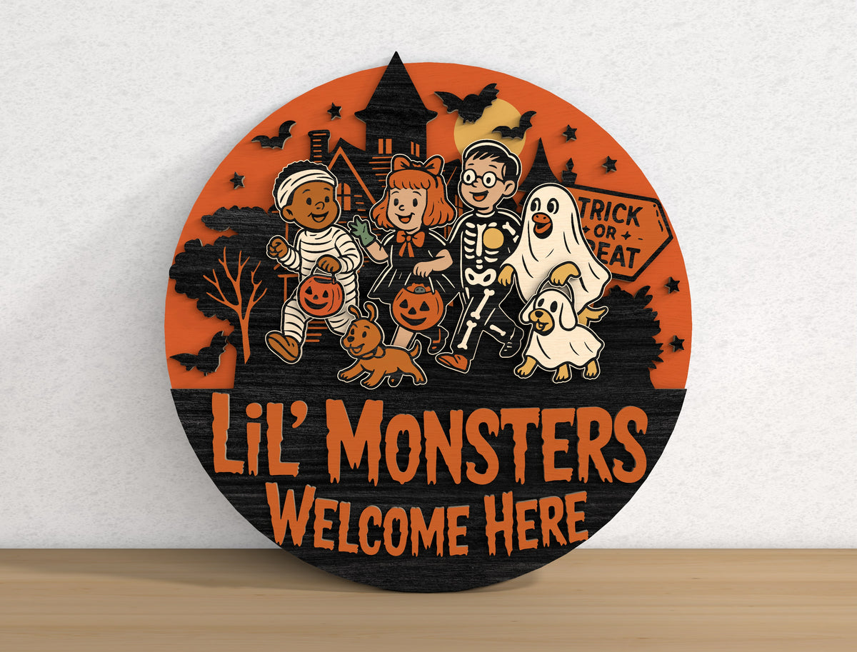 Funny Halloween Sign SVG Bundle 9 Designs Glowforge xTool