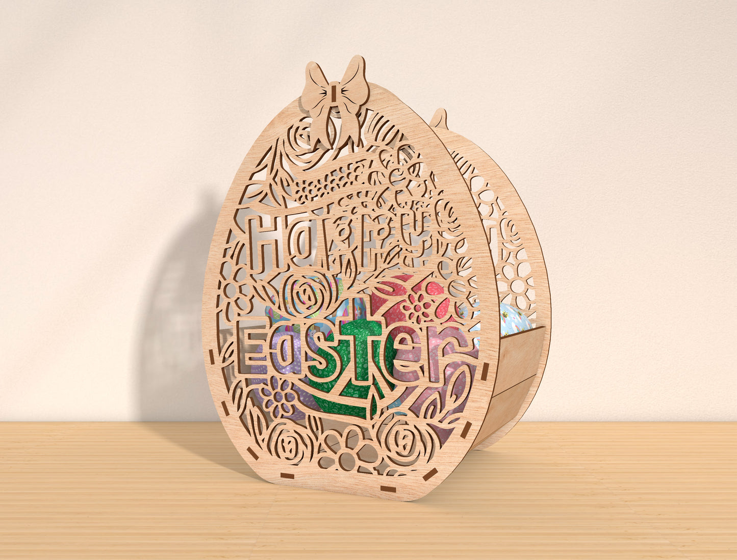 Easter Egg Basket Holder SVG Bundle 9 Bunny Designs for Glowforge and xTool